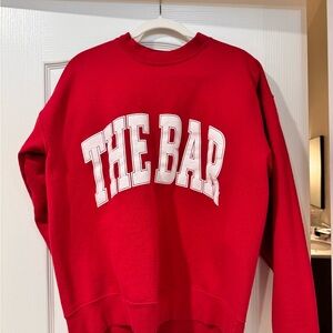 The Bar Red Crewneck Sweater